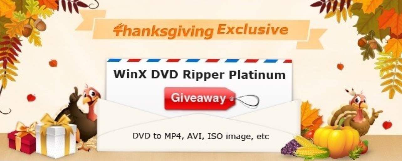 Thanksgiving Giveaway: Unduh WinX DVD Ripper Platinum Lisensi Lengkap Gratis [Sponsor] (Bagaimana caranya)